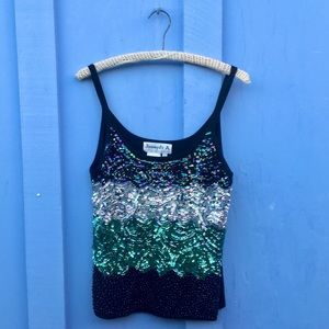 💎🦋 Vintage Sequin Tank Top 🦋💎